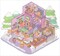 Cozy Winter House Isometric Sticker Scene Activity, Larger Size, Adorabilities